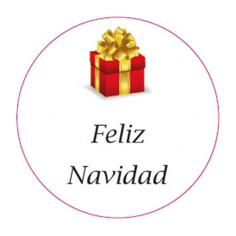 Adesivo 3cm buon natale da personalizzare