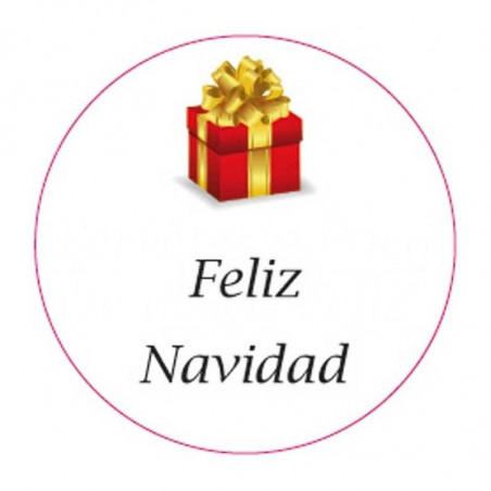 Adesivo 3cm buon natale da personalizzare