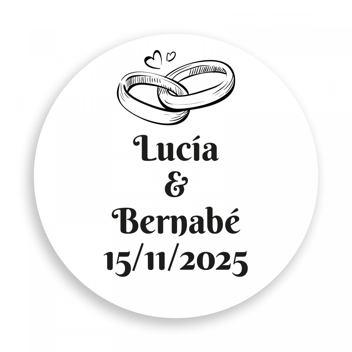 Adesivo personalizzato 3 cm per matrimoni