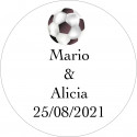 Adesivo personalizzato matrimonio calcio 3cm