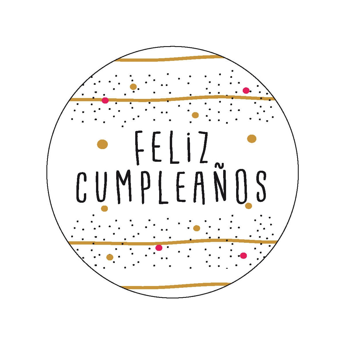 Adesivo 3cm buon compleanno
