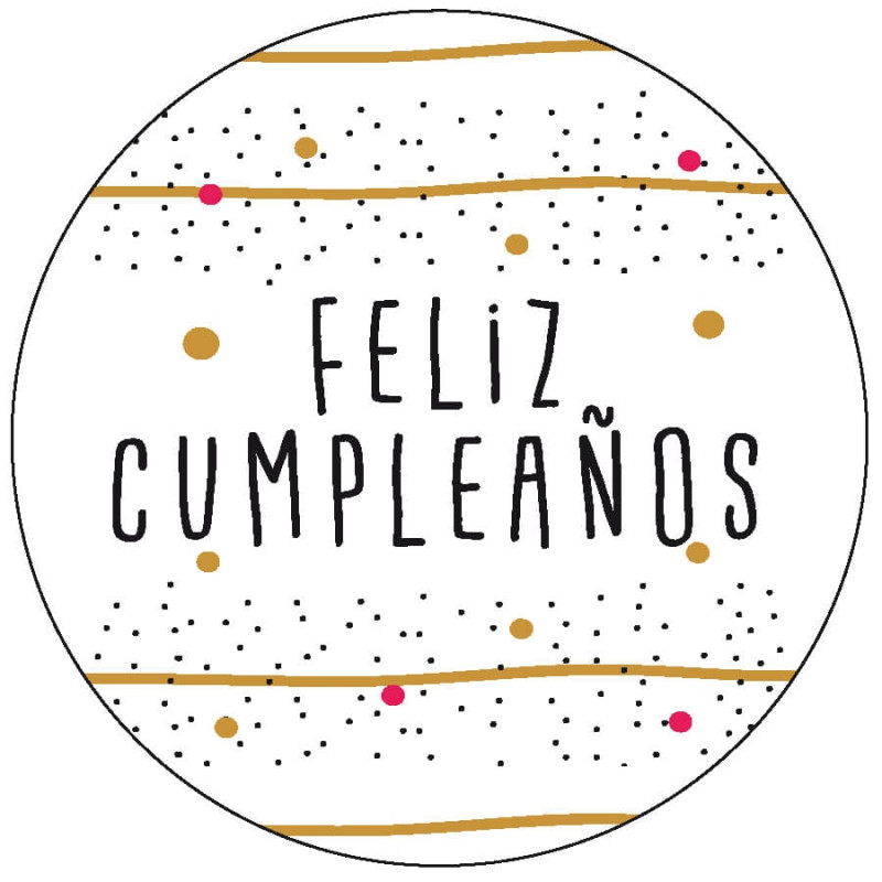 Adesivo 3cm buon compleanno