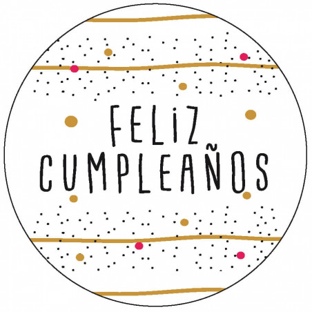 Adesivo 3cm buon compleanno
