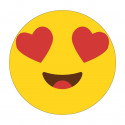 Adesivo emoji occhi a cuore 3cm