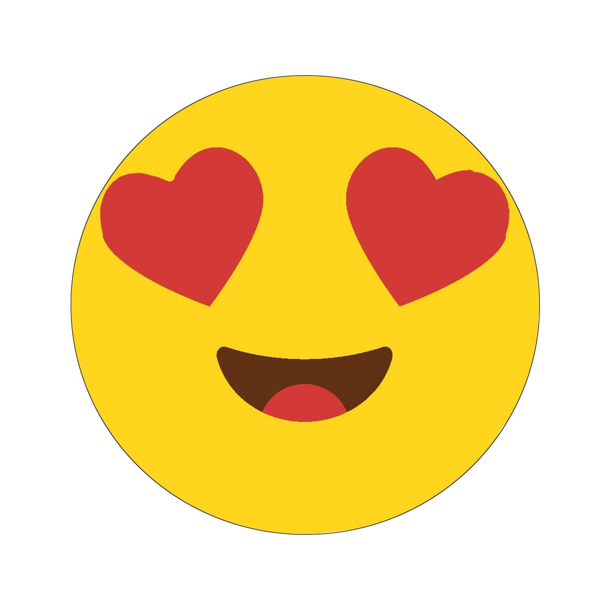 Adesivo emoji occhi a cuore 3cm