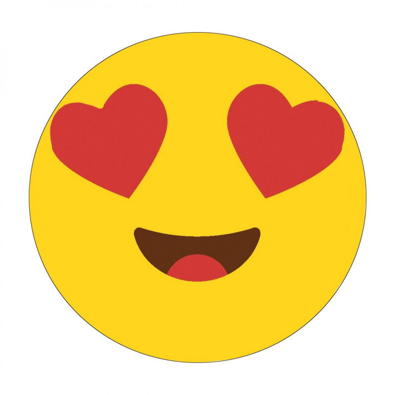 Adesivo emoji occhi a cuore 3cm