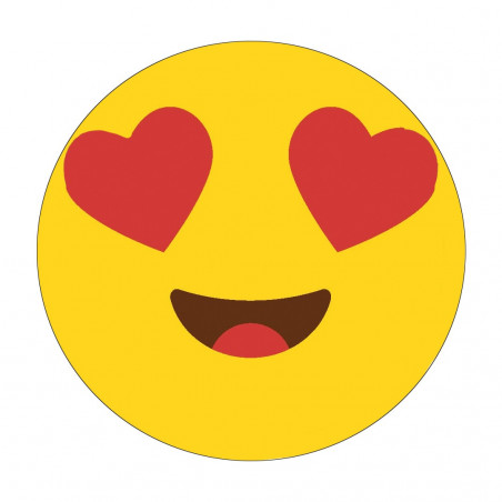 Adesivo emoji occhi a cuore 3cm