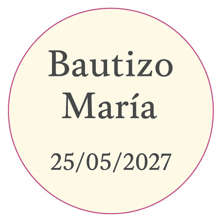 Adesivo personalizzato 3cm per aziende, comunioni, battesimi o compleanni