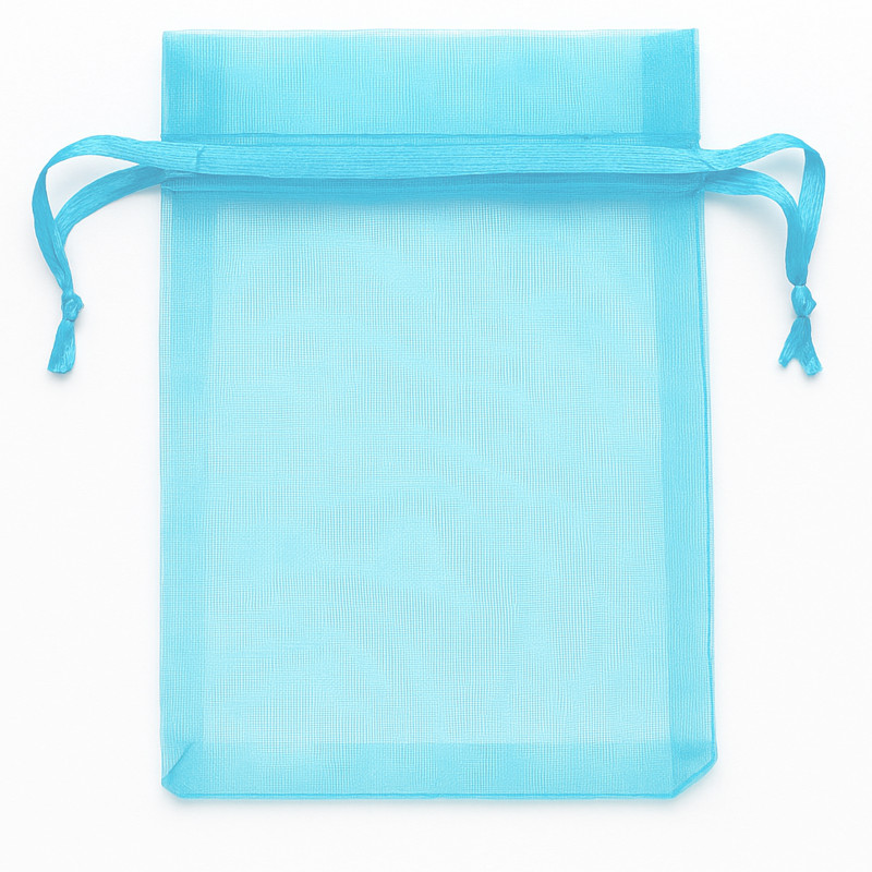 Sacchetto in organza turchese 9 x 15 Sacchetto in organza turchese 9 x 15
