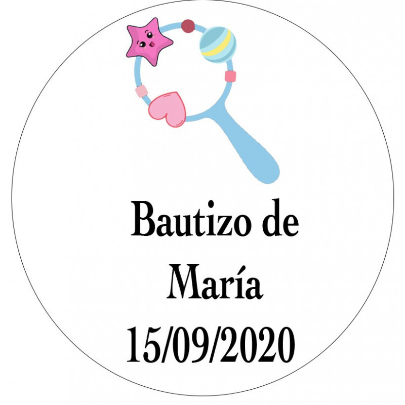 Adesivo personalizzato con design di sonaglio 3cm