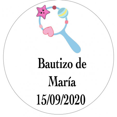 Adesivo personalizzato con design di sonaglio 3cm