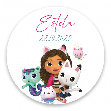Etichetta adesiva trasparente personalizzata per bambini di 5 cm per compleanni e celebrazioni