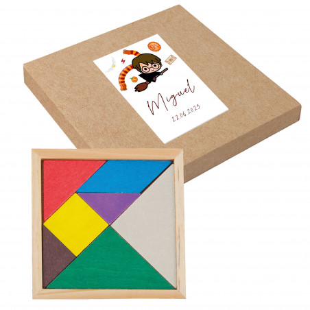 Puzzle tangram personalizzato con adesivo di harry potter per eventi per bambini