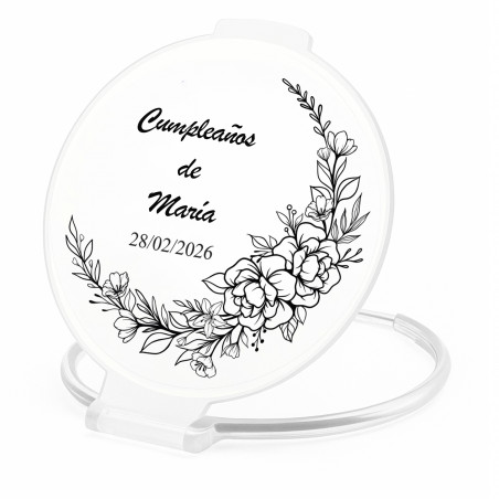 Specchio con adesivo trasparente personalizzato