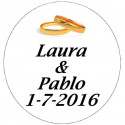 Etichetta adesiva matrimonio personalizzata 5 cm