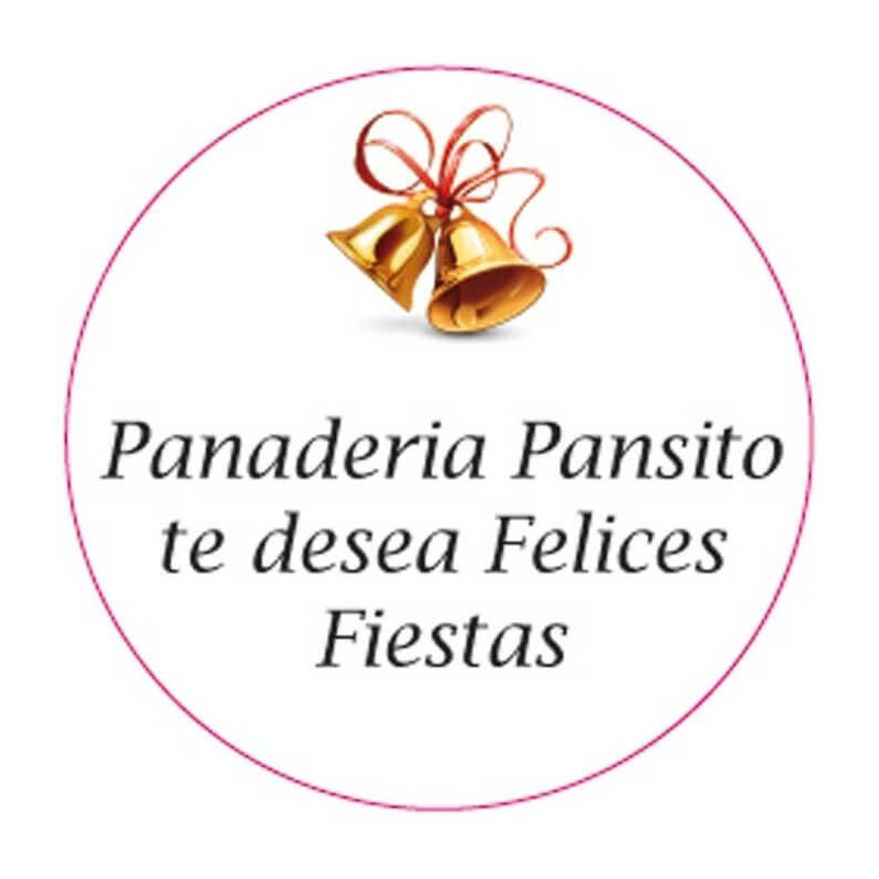 Adesivo natale 5cm personalizzato con fondo bianco