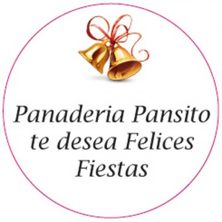 Adesivo Natale 5cm personalizzato con fondo bianco