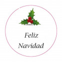 Adesivo per natale 5cm fondo bianco