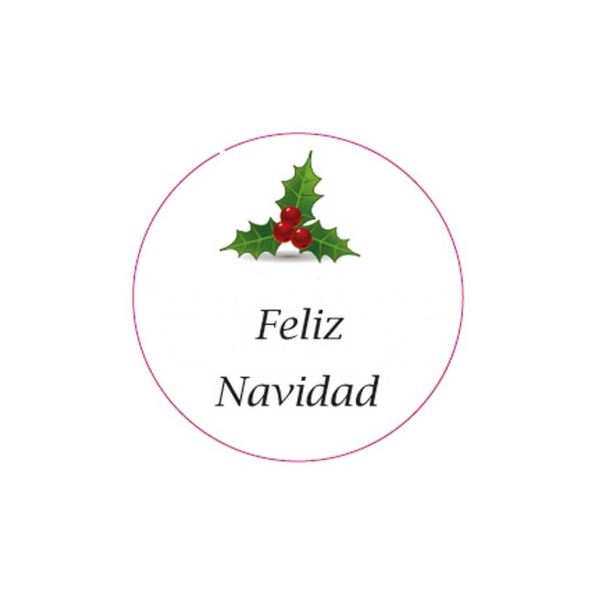 Adesivo per natale 5cm fondo bianco