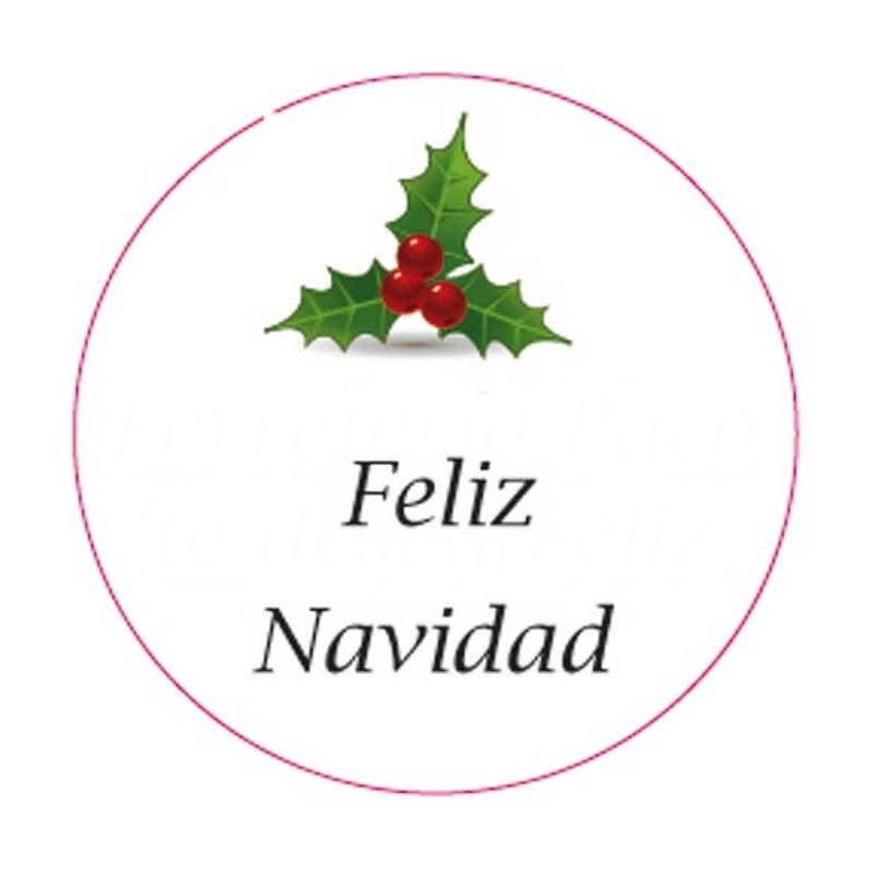 Adesivo per natale 5cm fondo bianco