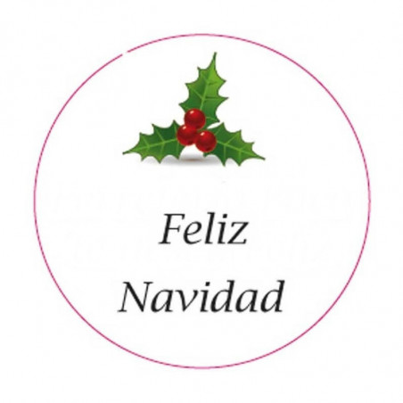 Adesivo per Natale 5cm Fondo Bianco
