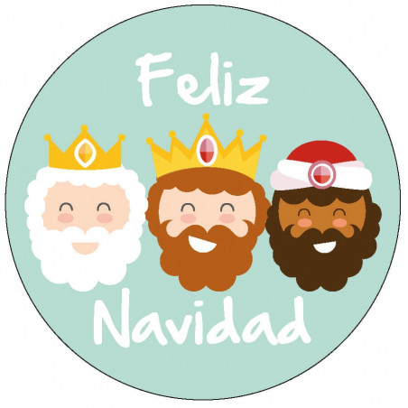 Adesivo re magi buon natale 5cm