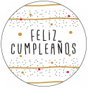 Etichetta buon compleanno per dettagli degli ospiti 5cm