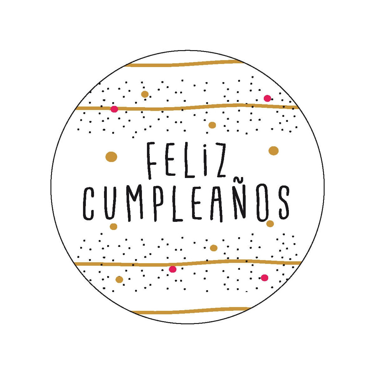 Etichetta buon compleanno per dettagli degli ospiti 5cm