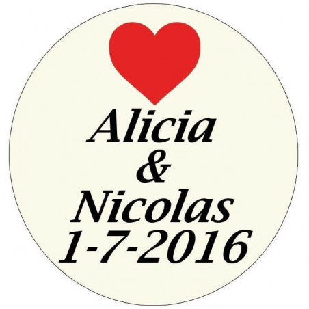 Etichetta adesiva personalizzata con fondo trasparente 5cm