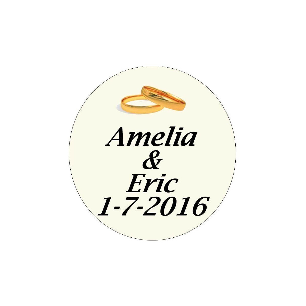 Etichetta adesiva trasparente per matrimoni 5cm