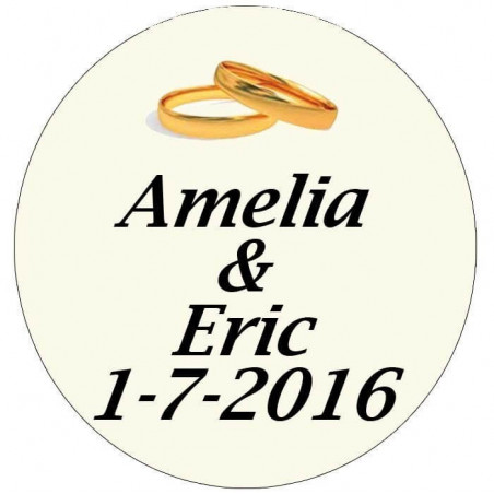 Etichetta adesiva trasparente per matrimoni 5cm