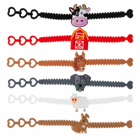 Braccialetti di animali da fattoria per dettagli infantili