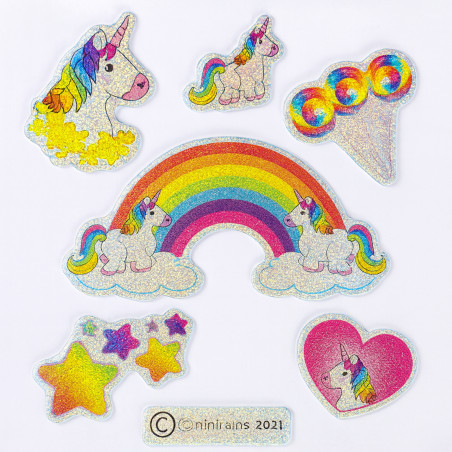 Pacchetto di adesivi di unicorni