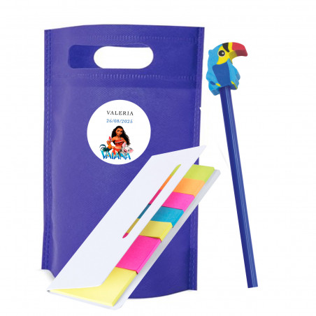 Dettagli personalizzati vaiana blocco post it con matita