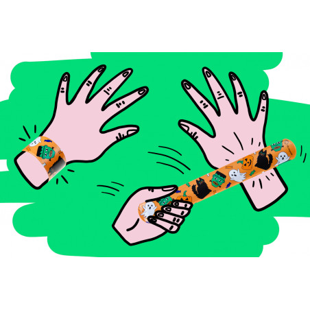 Braccialetto slap halloween per dettagli di festa