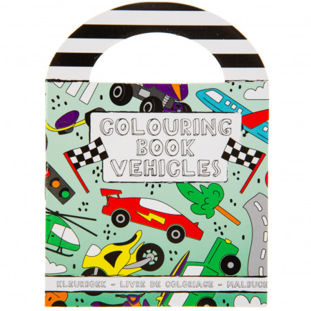 Libro da Colorare con Adesivi di Veicoli da Corsa