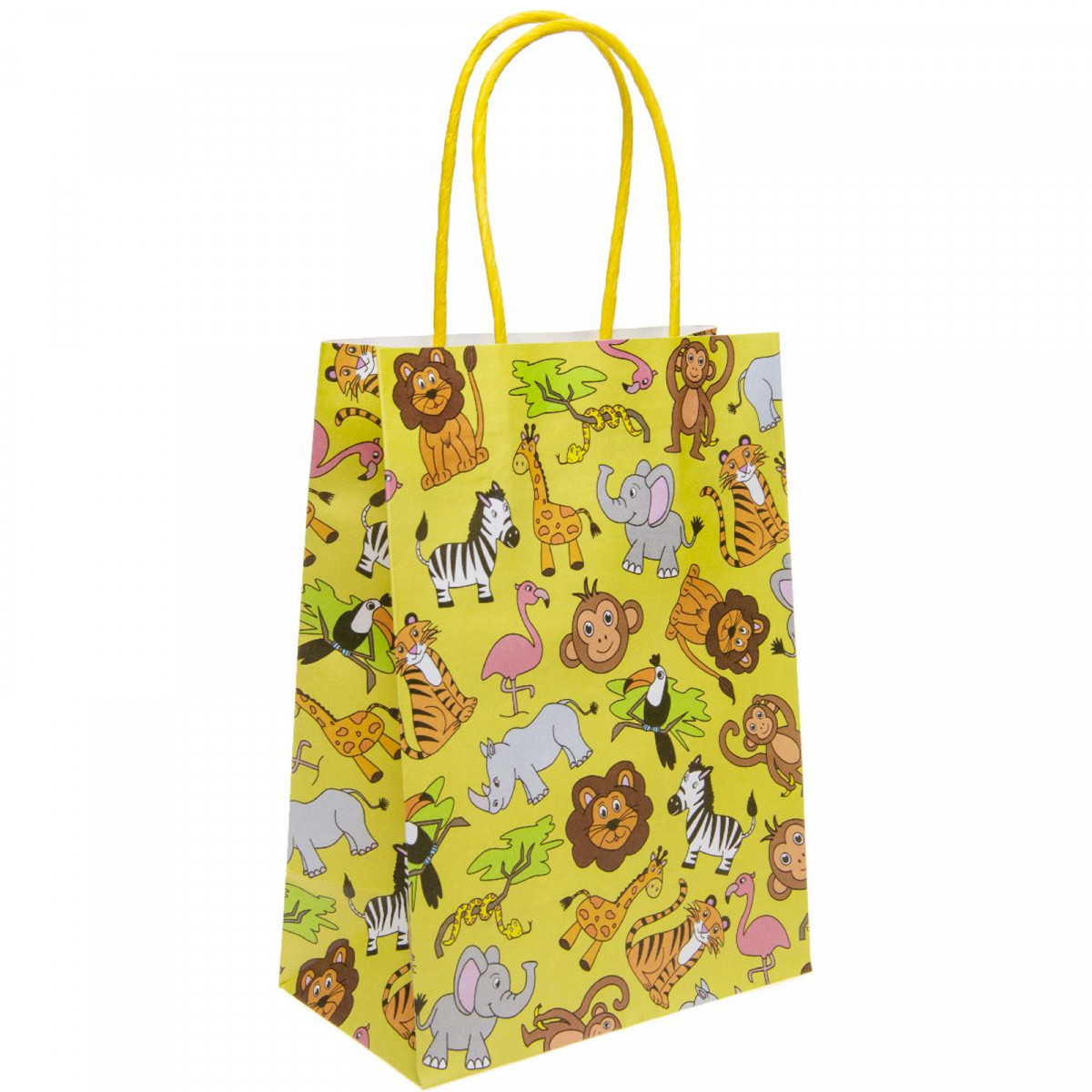 Borsa di Carta con Animali della Giungla