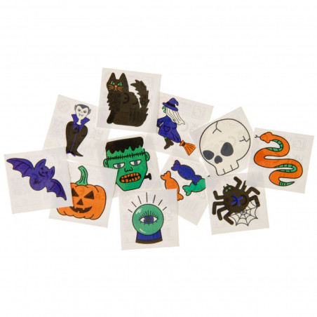 Tatuaggi per Halloween Pacco 12 Unità