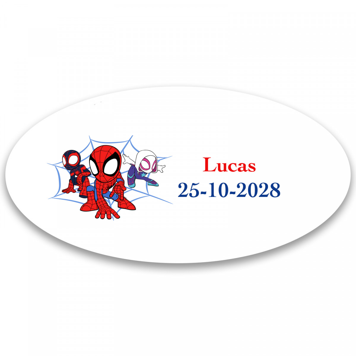 Spidey e il suo superteam etichetta adesiva 4 5x2 2cm bambino