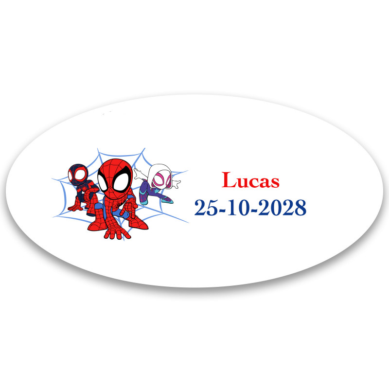 Spidey e il suo superteam etichetta adesiva 4 5x2 2cm bambino