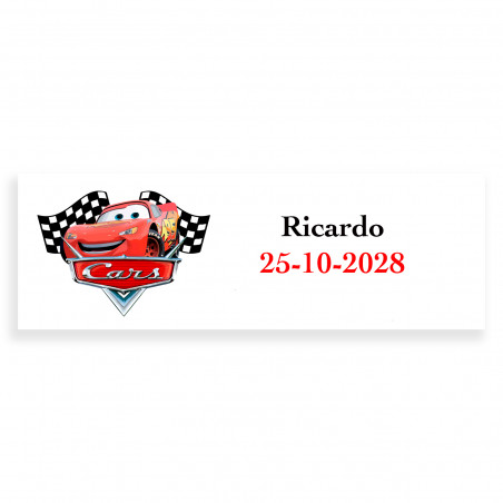 Auto adesivo personalizzato 6x2 cm per eventi
