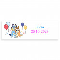 Bluey e bingo etichetta adesiva personalizzata per eventi