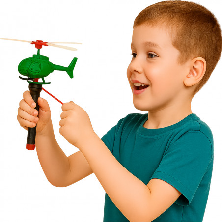 Elicottero giocattolo con lanciatore