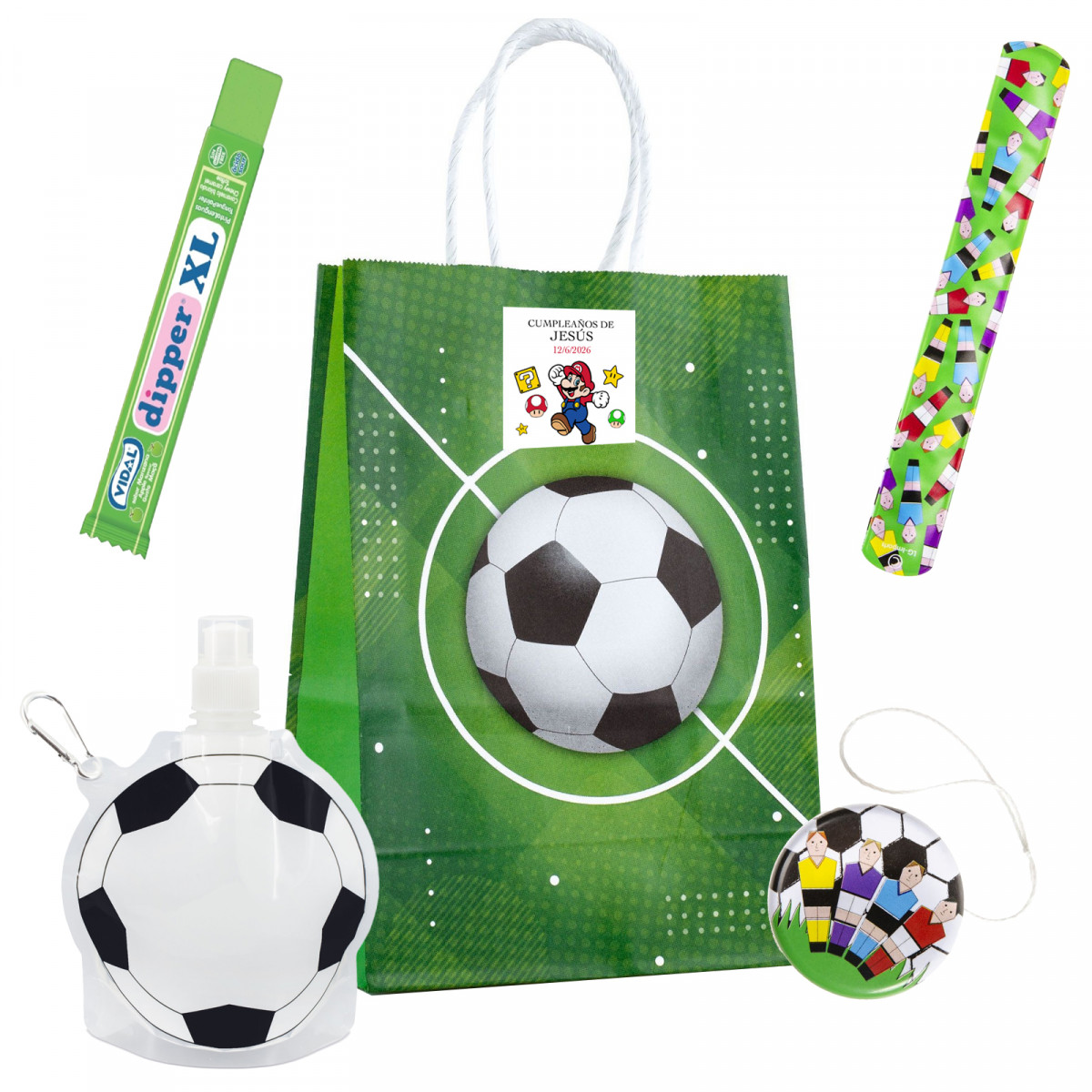 Super mario bros regalo infantile a tema calcio