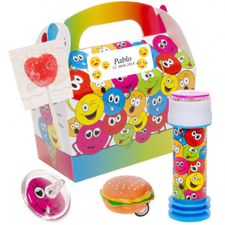 Emojis scatola piñata faccine emozionali con regali bambini