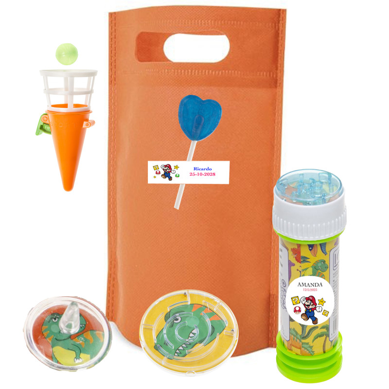 Borsa piñata di Super Mario Bros con giochi e dolci