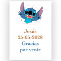 Stitch, adesivo 7x5cm per personalizzare con testo