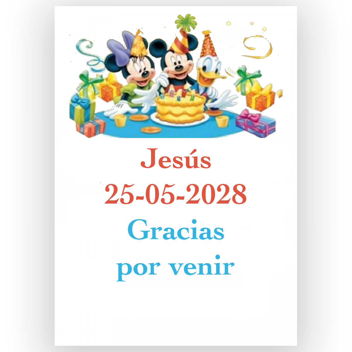 Disney, adesivo personalizzato 5x7cm