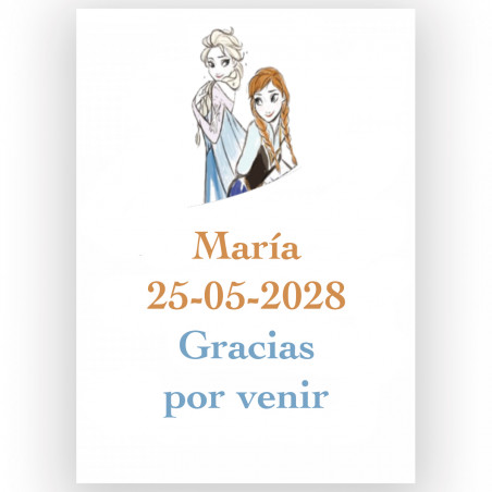 Frozen, adesivo infantile 5x7cm personalizzato