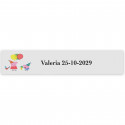 Peppa Pig, adesivo personalizzato per eventi infantili 5x1cm trasparente